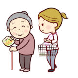買物の手伝いをする