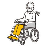 車椅子のシニア男性